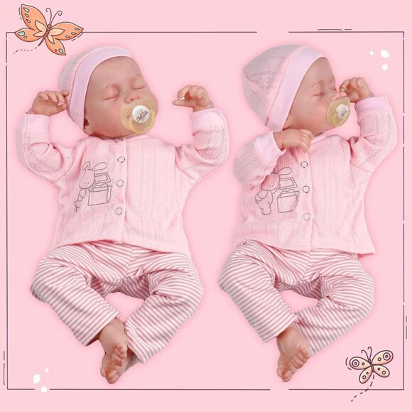 🆕18 Inches Girl Soft Body Clothes American  Realistic Newborn Reborn  Baby Doll - Picture 2 of 9